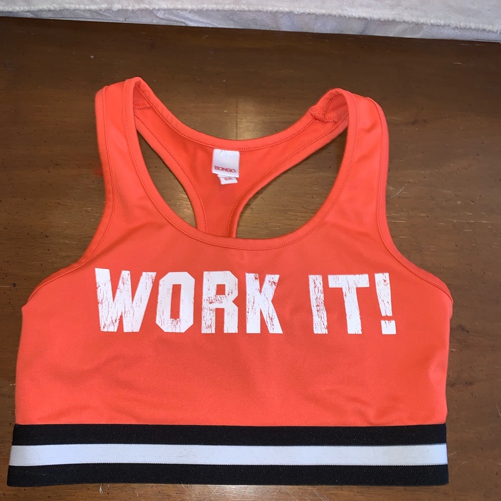 Used orange sports bra good condition